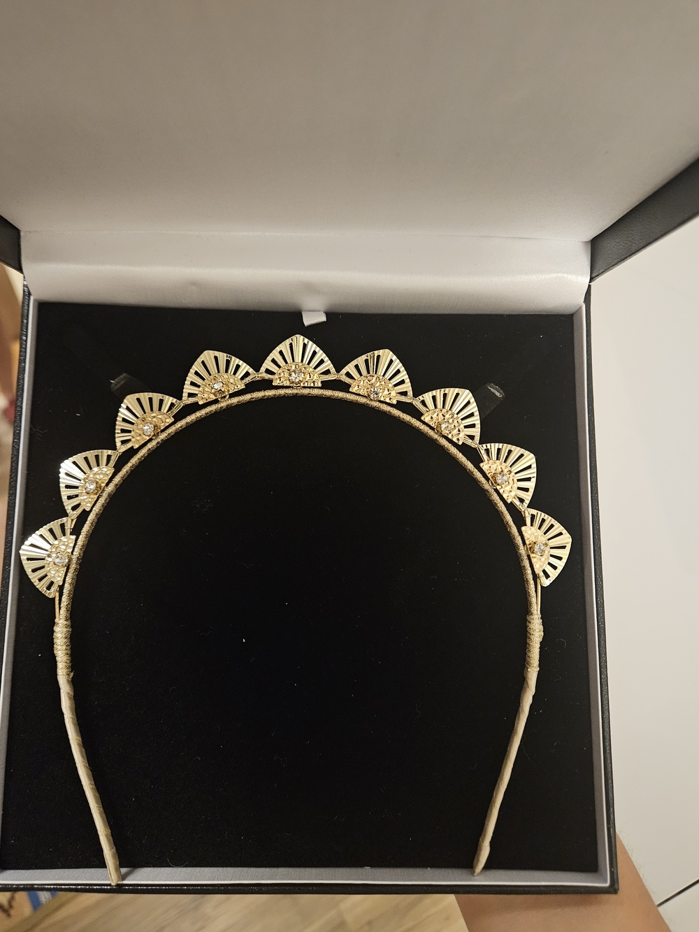 Gold Decorative Fan Accent Headband by